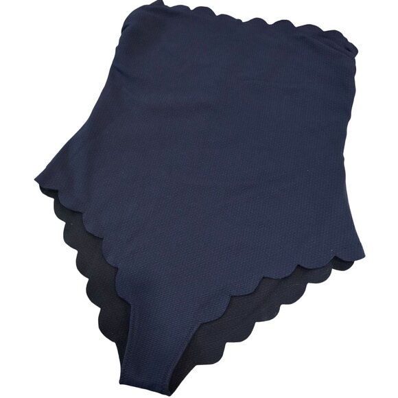 Marysia Chesapeake reversible strapless Scallop Edge Black One-Piece Swimsuit L - Picture 8 of 11